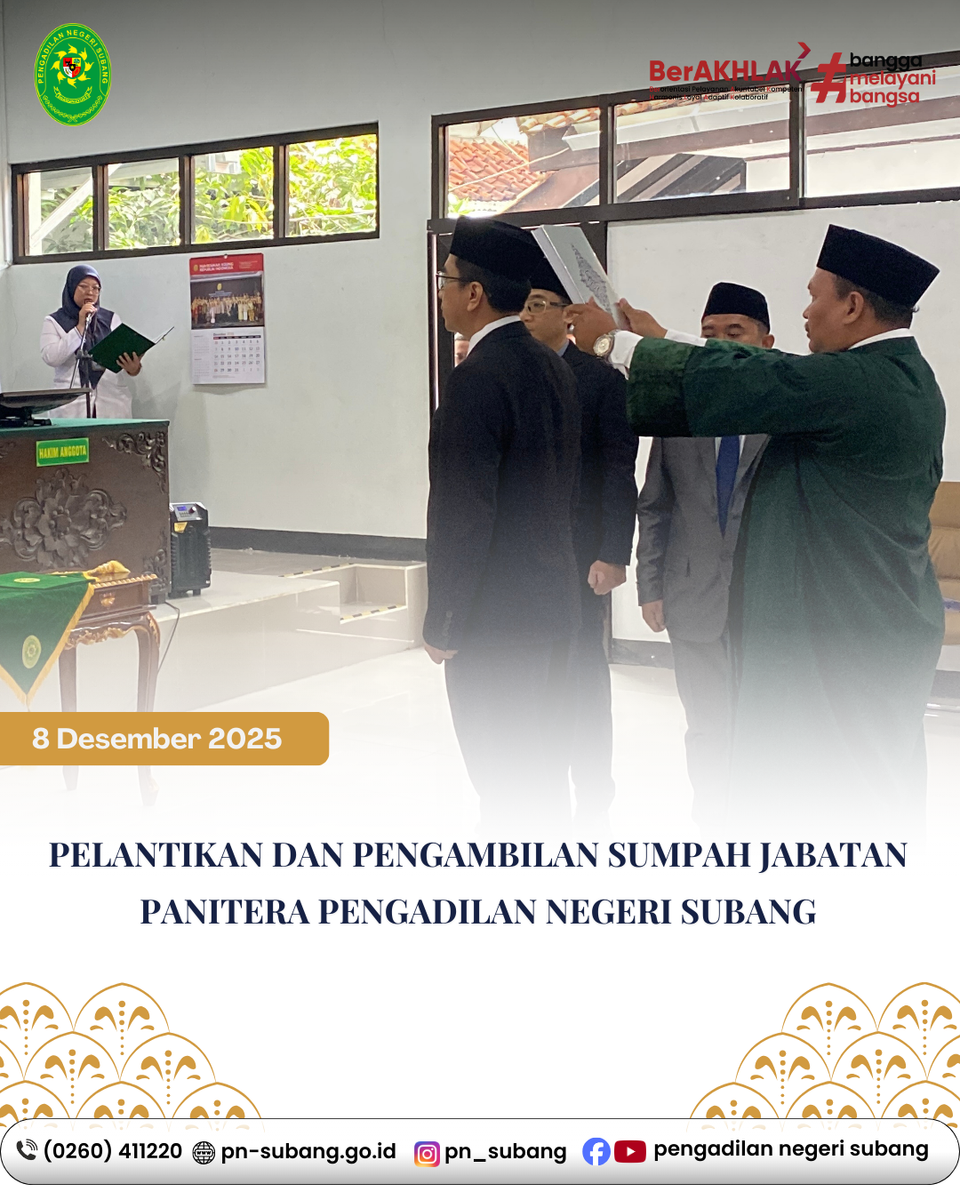 PELANTIKAN PANITERA PENGADILAN NEGERI SUBANG