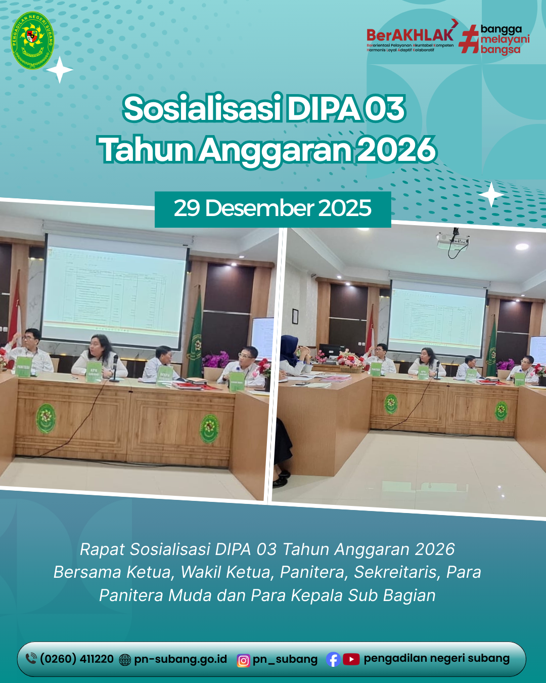 SOSIALISASI DIPA 03 TA 2026 PENGADILAN NEGERI SUBANG