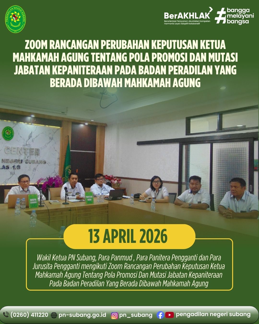 RANCANGAN PERUBAHAN KEPUTUSAN KETUA MAHKAMAH AGUNG TENTANG POLA PROMOSI DAN MUTASI JABATAN KEPANITERAAN PADA BADAN PERADILAN YANG BERADA DIBAWAH MAHKAMAH AGUNG