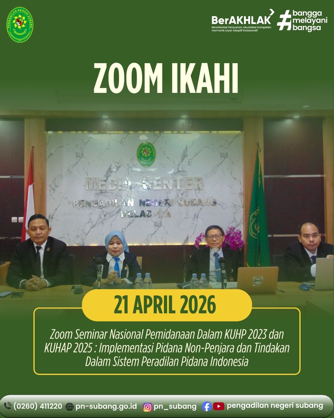 ZOOM IKAHI: SEMINAR KUHAP NASIONAL