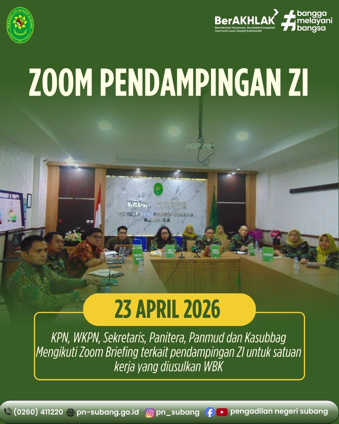ZOOM PENDAMPINGAN ZI