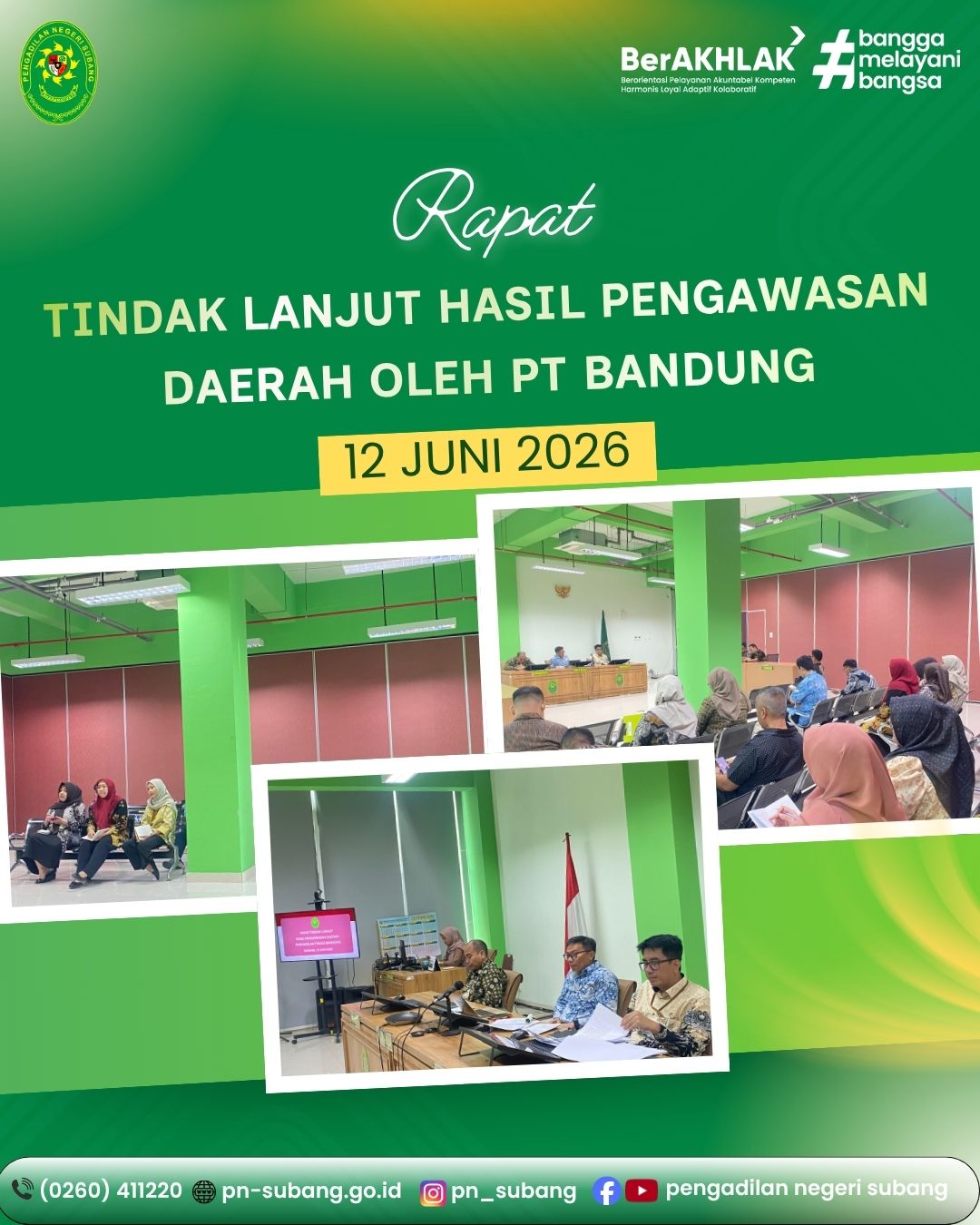 RAPAT TINDAK LANJUT HASIL PENGAWASAN PENGADILAN TINGGI BANDUNG