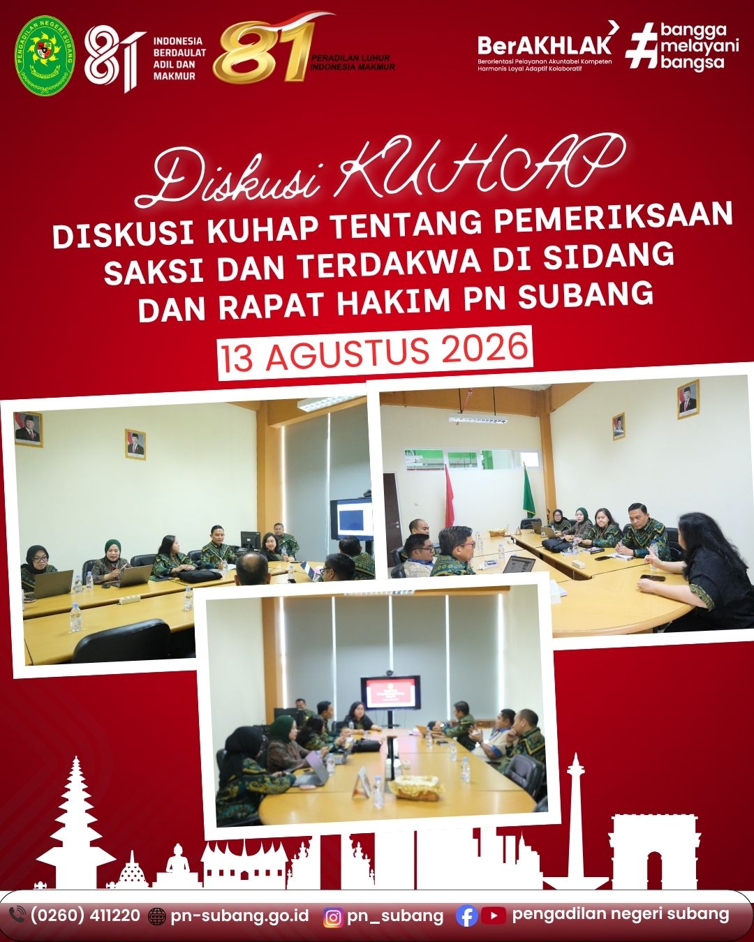 RAPAT HAKIM DAN DISKUSI KUHAP TENTANG PEMERIKSAAN SAKSI DAN TERDAKWA DI PERSIDANGAN