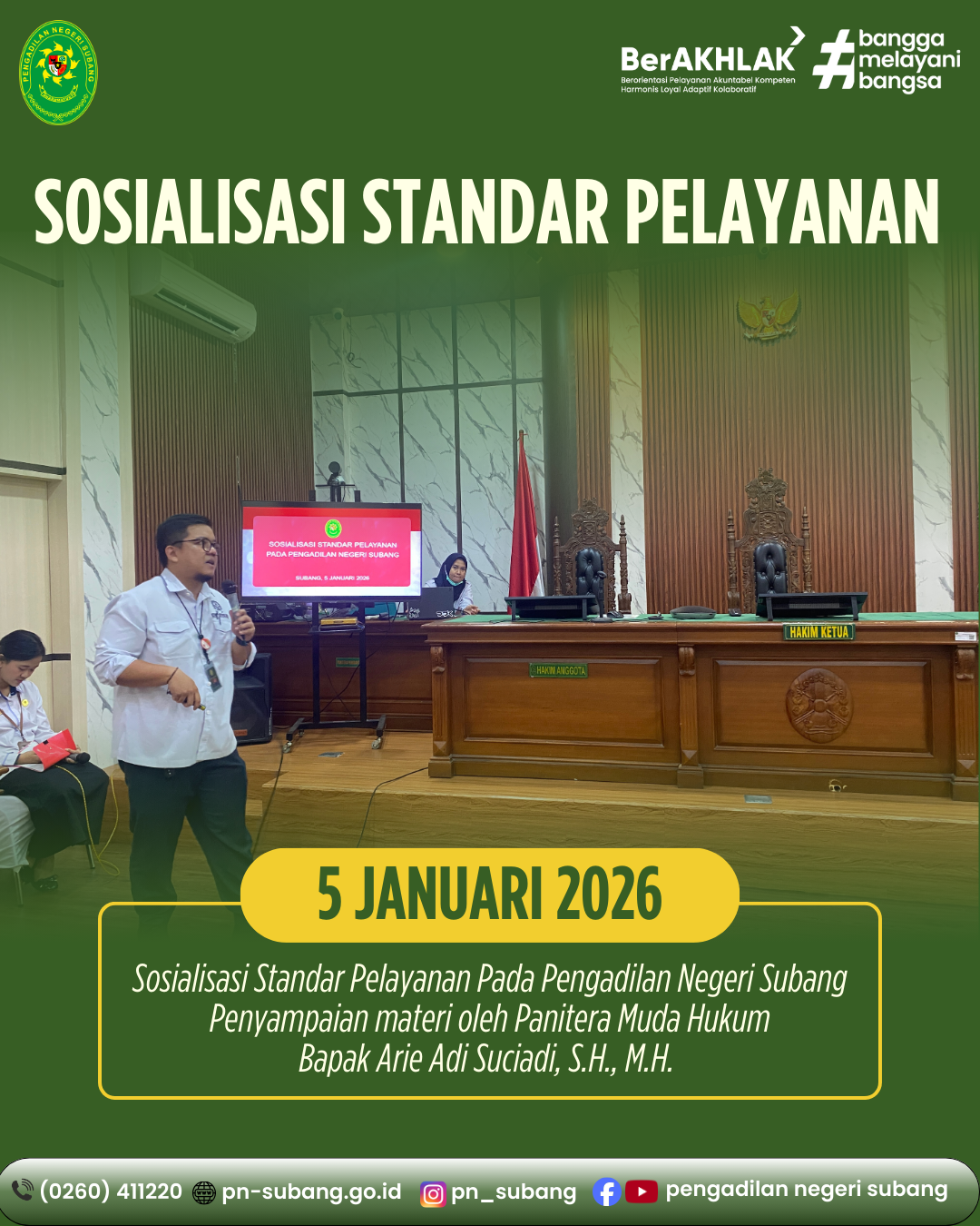 SOSIALISASI STANDAR PELAYANAN TAHUN 2026
