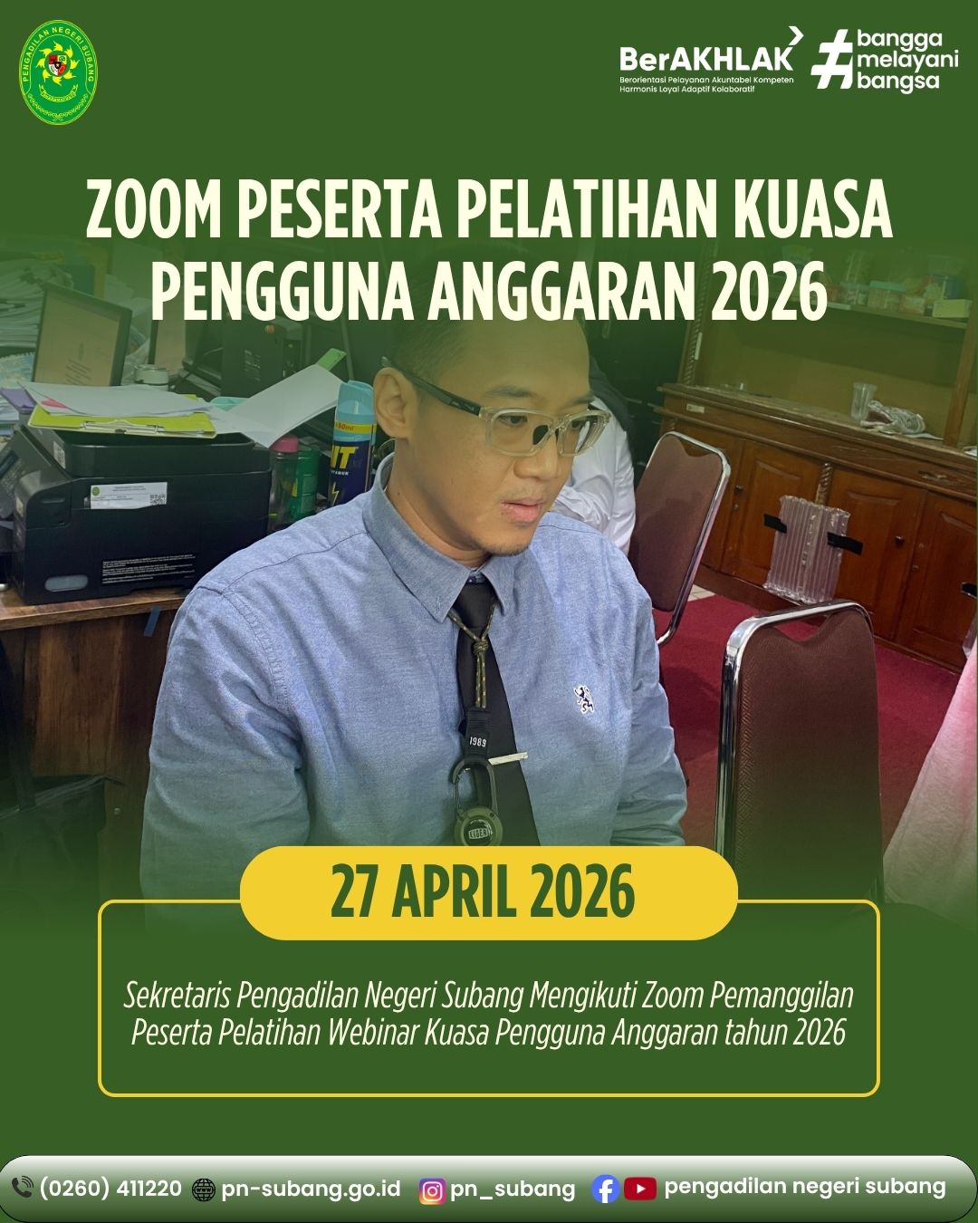 ZOOM PELATIHAN WEBINAR KUASA PENGGUNA ANGGARAN TAHUN 2026
