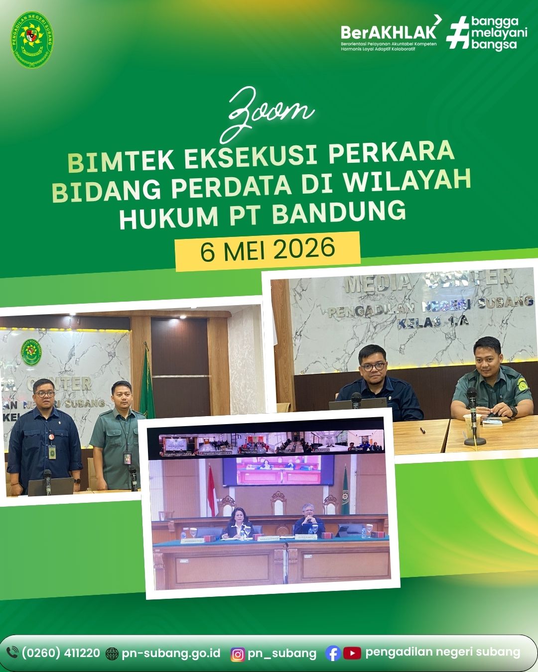 BIMTEK EKSEKUSI PERKARA BIDANG PERDATA DI WIAYAH HUKUM PT BANDUNG