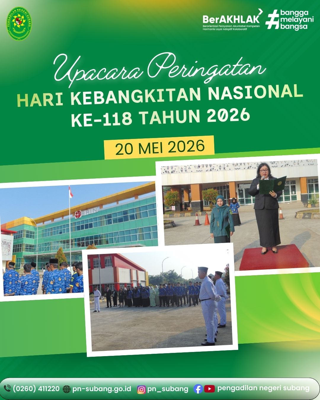 UPACARA PERINGATAN HARI KEBANGKITAN NASIONAL KE-118