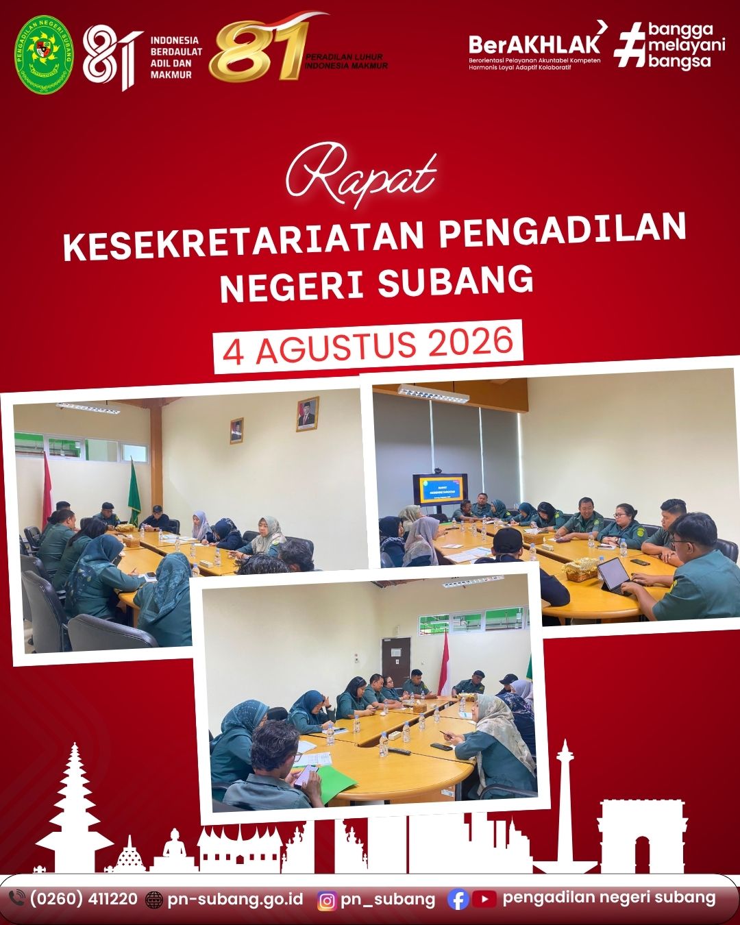 RAPAT KESEKRETARIATAN PENGADILAN NEGERI SUBANG
